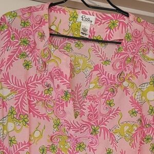 🦄 🌺 HTF 🌺 Lilly Pulitzer Vintage Mommy & Me Monkey dress - L